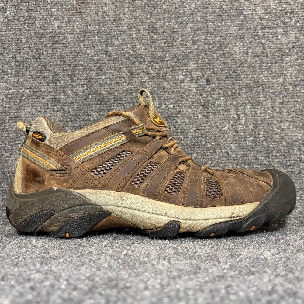 Keen Voyager Mid Vented Hiking Boots Brown Leather Men 11 Trail Shoes